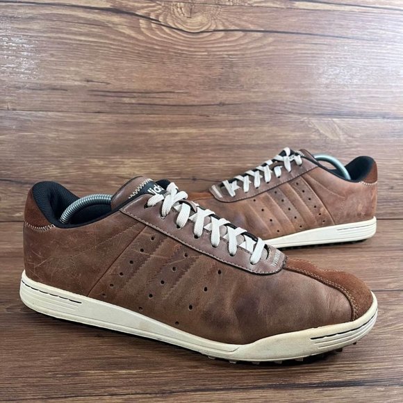 adidas Shoes Adidas Adicross 2 Brown Leather Spikeless Golf Shoes